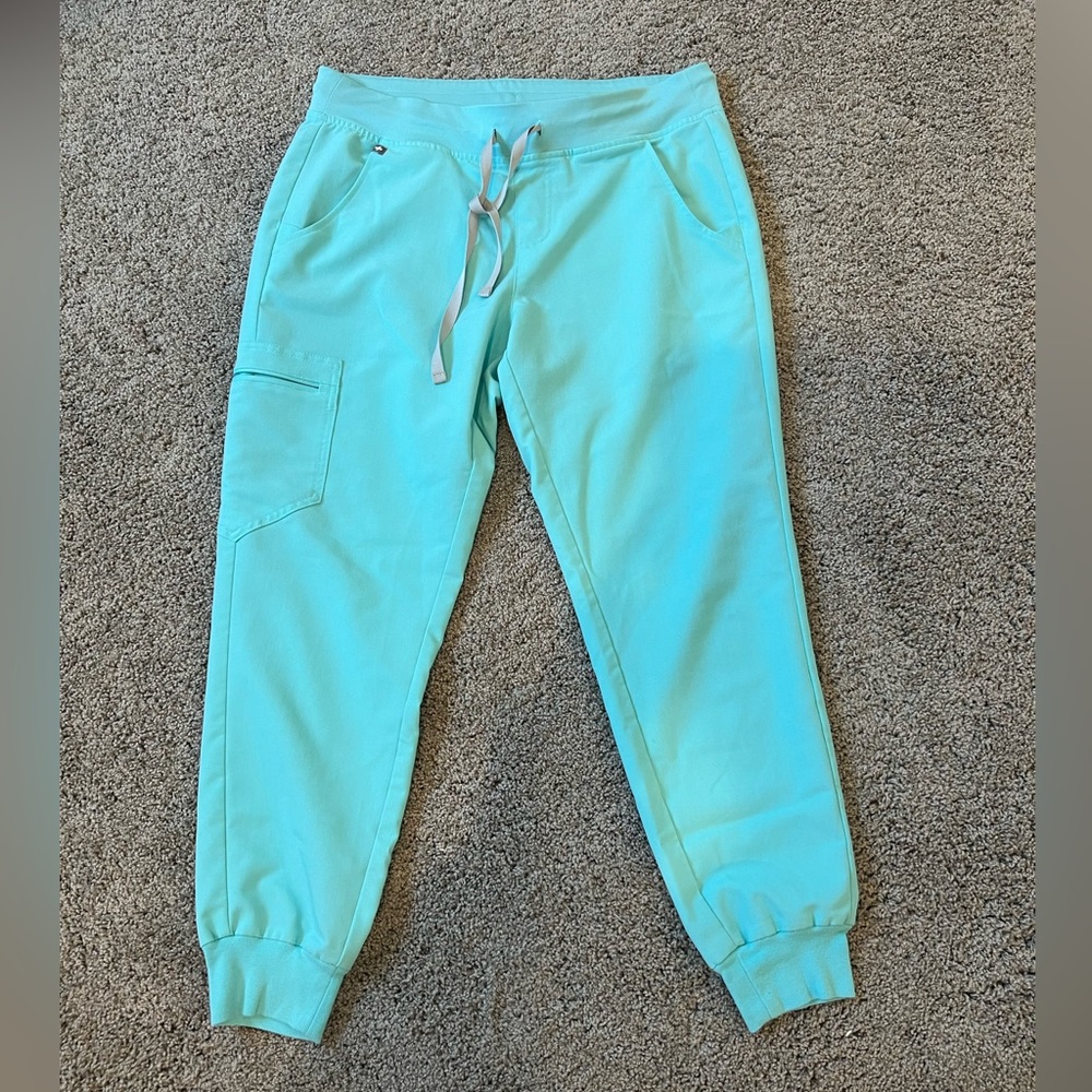 Figs turquoise Zamora jogger scrub pants